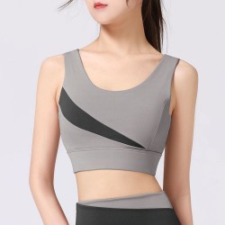 Yoga Tank Top Seamless One Piece High Impact Sports Bra Female