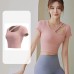 Slant Shoulder Hollow Out High Elastic Slimming Yoga Wear