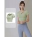 Slant Shoulder Hollow Out High Elastic Slimming Yoga Wear