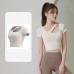 Slant Shoulder Hollow Out High Elastic Slimming Yoga Wear