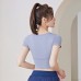 Cap Sleeve Yoga Top with Padded Bust