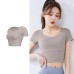 Cap Sleeve Yoga Top with Padded Bust