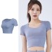 Cap Sleeve Yoga Top with Padded Bust