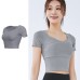 Cap Sleeve Yoga Top with Padded Bust