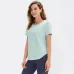 T-Shirt Monocromática De Manga Curta Para Mulheres Top De Fitness Solto, Camisa De Treino Casual