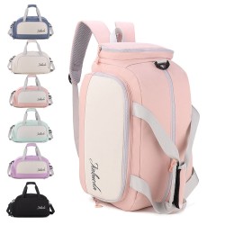 Fitness Bag Women's Sports Backpack Multi-Function Shoe Compartment Large Capacity Waterproof Tote Travel Swim Bag