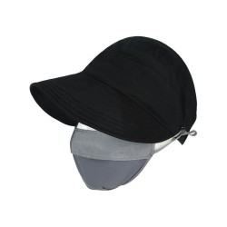 Women’s Cute Summer Outdoor Sun Protection Visor Cap with Mask Attachment