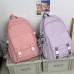 Unisex Trendy Backpack Fashionable Bag Large Capacity Simple Casual Travel Rucksack