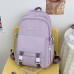 Unisex Trendy Backpack Fashionable Bag Large Capacity Simple Casual Travel Rucksack