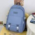 Unisex Trendy Backpack Fashionable Bag Large Capacity Simple Casual Travel Rucksack