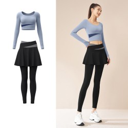 Yoga Set Slimming Gym Wear Naked Feel Anti-Exposure Running Fitness Apparel for Women