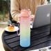 Large Capacity Plastic Gradient Straw Cup Cycling Water Bottle Portable Space Cup