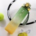 Large Capacity Plastic Gradient Straw Cup Cycling Water Bottle Portable Space Cup