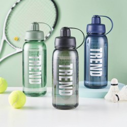 Large Capacity Plastic Student Water Bottle for Fitness Sports Portable Simple Handheld Cup