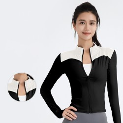 New Arrival Women's Slimming Tight Yoga Jacket Fitness Running Sport Coat