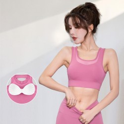 Sporty Bra Women Running Fitness Butterfly Back Sexy Mesh Outerwear Yoga Top