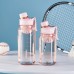 Minimalist Sport Water Bottle Unisex Student Outdoor Portable Gym High Aesthetic Handheld Cup with Tea Strainer Plastic