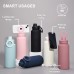 Large Capacity 1L Wide Mouth Insulated Stainless Steel Sports Water Bottle with Magnetic Phone Holder for Outdoor Use