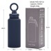 Large Capacity 1L Wide Mouth Insulated Stainless Steel Sports Water Bottle with Magnetic Phone Holder for Outdoor Use