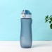 800ML Sandblasted Space Cup Large Capacity Water Bottle with Handle Straight Mouth Snap Cap Plastic Sports Outdoor