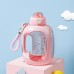 Large Capacity 1500ml Sports Water Bottle with Straw High Aesthetic Resistant High Temperature Student Summer Portable Water Bottle