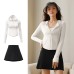 Summer UV Protection Set Outdoor Anti-UV Stretchy Breathable Skinny Sunproof Set for Women