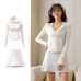Summer UV Protection Set Outdoor Anti-UV Stretchy Breathable Skinny Sunproof Set for Women