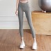 Peach Mesh Side Pocket High Waist Yoga Pants