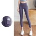 Peach Mesh Side Pocket High Waist Yoga Pants