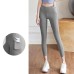 Peach Mesh Side Pocket High Waist Yoga Pants