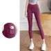 Peach Mesh Side Pocket High Waist Yoga Pants