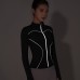 Reflective Night Running Jacket Women Windproof Sport Coat